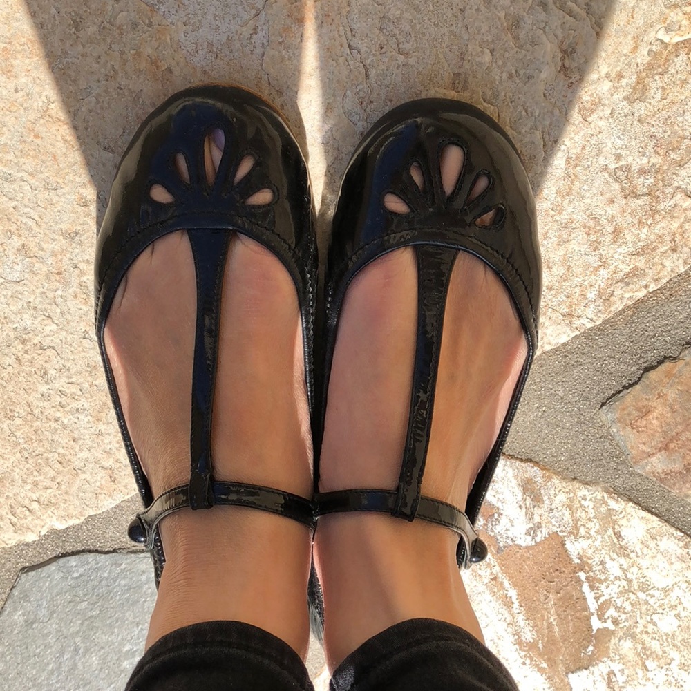 Black miu miu flats